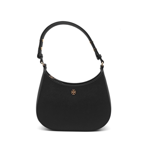 🍓NWT TORY BURCH Black Shoulder Bag with Crescent Shape - Picture 5 of 5